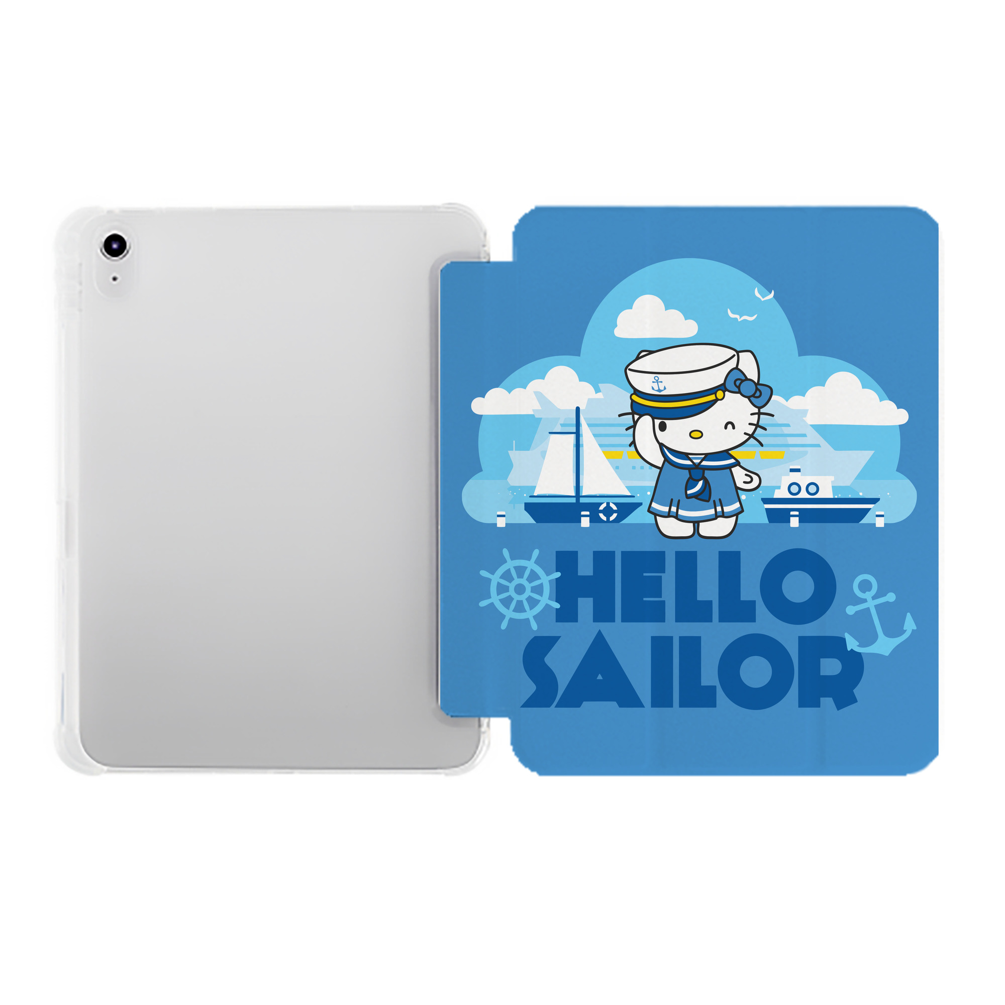 （画像用） Hello Kitty ハローキティ IPad ケース ペン収納付き 三つ折りスタンド PUレザー×シリコン 対応機種9.5/10.5/10.9インチ